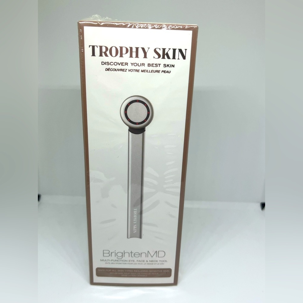 Trophy Skin BrightenMD Eye Face, Neck Tool LED Light & Microcurrent Therapy NEW